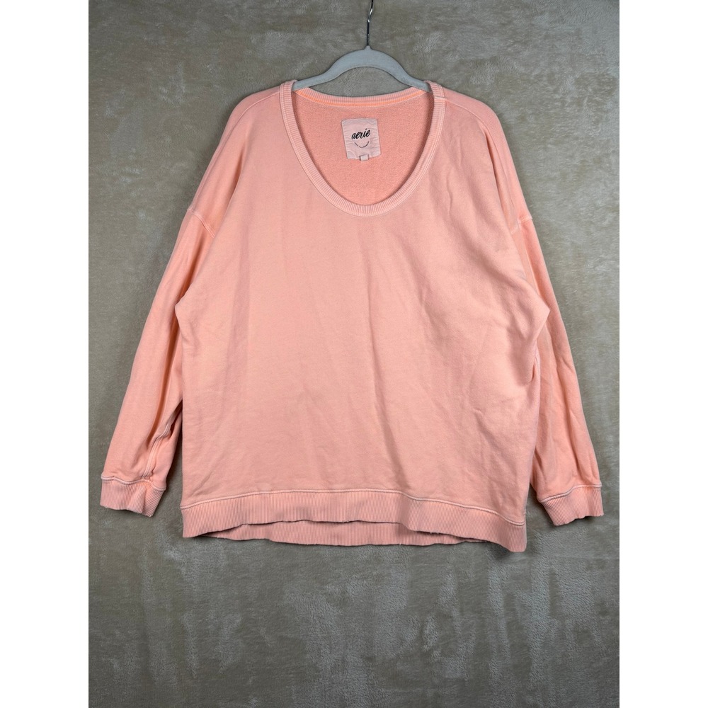 Aerie Oversized Peach Graphic Sweatshirt Feeling The Heat Womens Medium